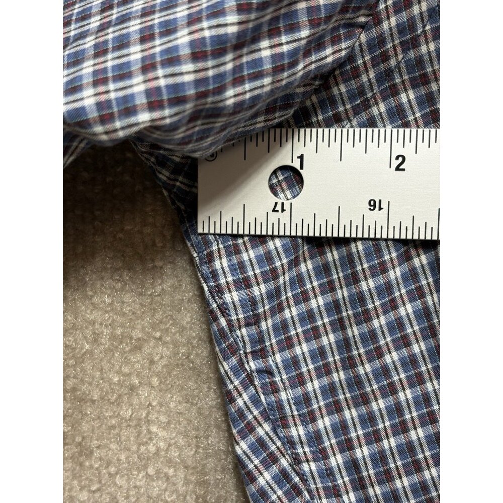 Ralph Lauren Men's Large Shirt 100% Cotton Long Sleeve Blair Button Plaid GUC - Picture 11 of 14